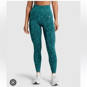 Gymshark Adapt Animal Seamless Leggings Butterfly Green Medium